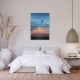 Sunset Afternoon - Peinture coucher de soleil - Abstraction colorée - Laurent Paugam - Mise en scène dans une chambre