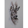 Chevreuil - Peinture animalière chevreuil forêt - Aquarelle - Laurence Viarnaud - Galerie FenêtreSurArtistes