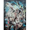 Amour fusionnel - Peinture contemporaine couple amour - Yoan Rimbault - Galerie FenêtreSurArtistes
