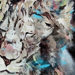 Amour fusionnel - Peinture contemporaine couple amour - Yoan Rimbault - détails