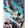 Amour fusionnel - Peinture contemporaine couple amour - Yoan Rimbault - texture