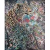 La robe Léopard - Peinture contemporaine portrait féminin robe léopard - Yoan Rimbault - Galerie FenêtreSurArtistes