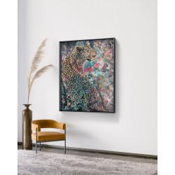 La robe léopard – Peinture félin abstrait Yoan Rimbault | FenêtreSurArtistes