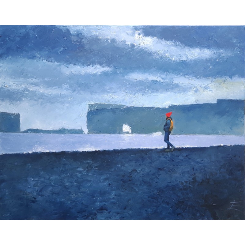 Prendre le large - Peinture à l'huile - Paysage marin - Eric Turlot - 81x100cm - FenêtreSurArtistes