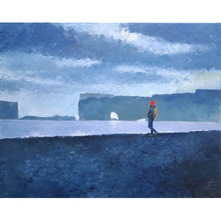 Prendre le large - Peinture à l'huile - Paysage marin - Eric Turlot - 81x100cm - FenêtreSurArtistes
