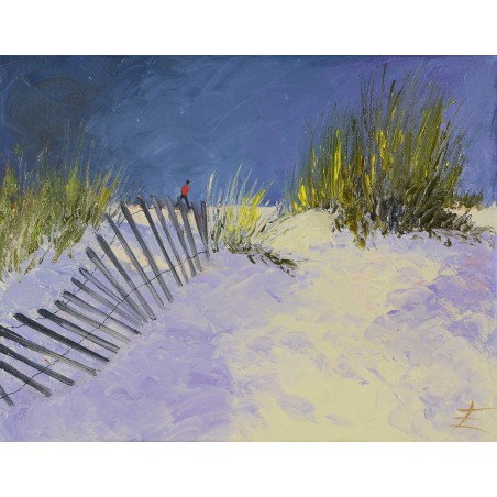 Peinture dunes crépuscule – Eric Turlot – huile sur toile