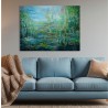 Tableau paysage contemporain Bucolique 2 – Corinne Foucouin | 97x130 cm