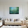 Tableau paysage contemporain Bucolique 2 – Corinne Foucouin | 97x130 cm