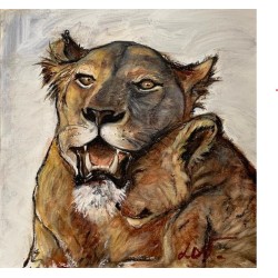 Savane - Peinture paysage africain animalier - Laurence Viarnaud - Galerie FenêtreSurArtistes