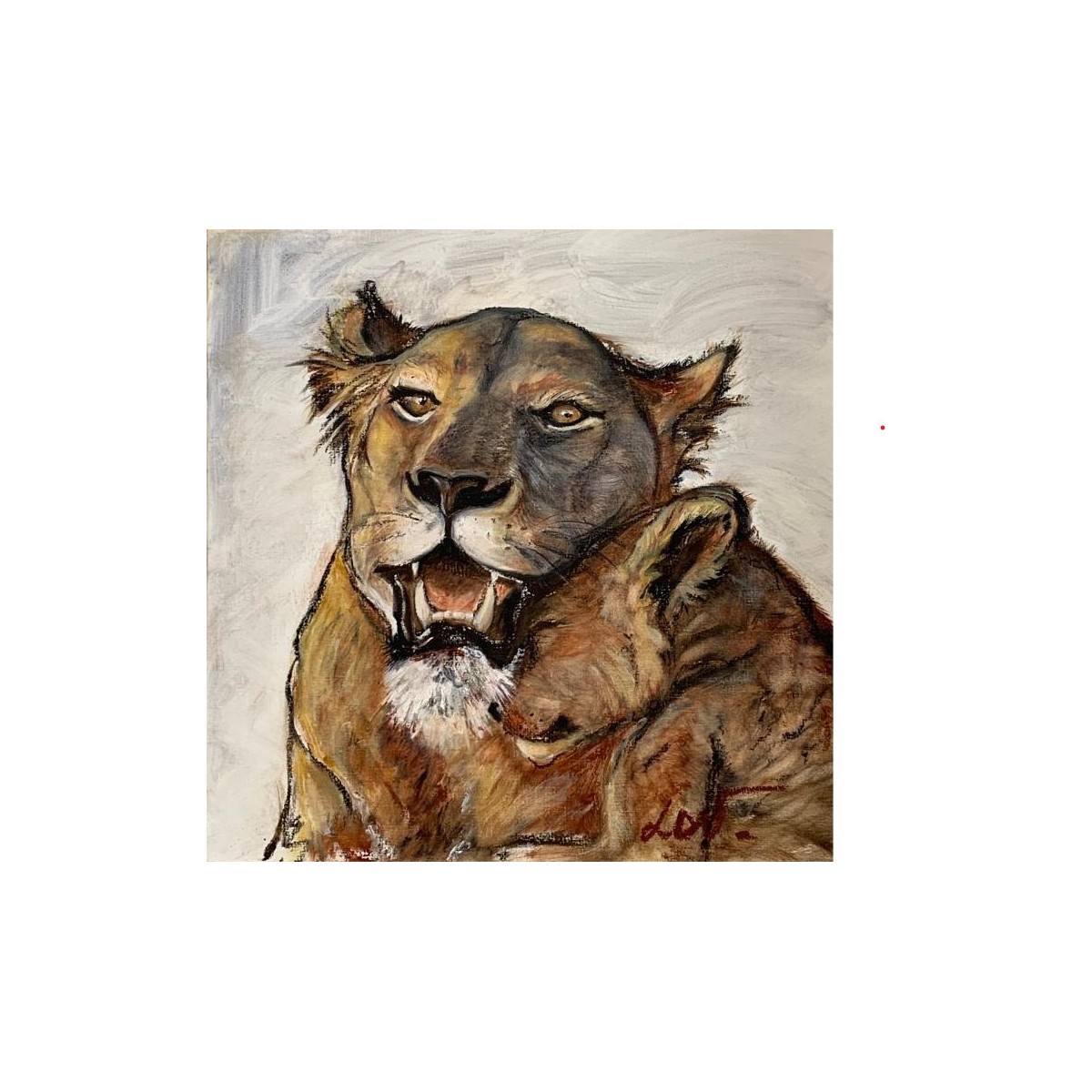 Savane - Peinture paysage africain animalier - Laurence Viarnaud - Galerie FenêtreSurArtistes
