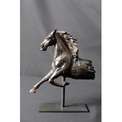 Cheval au trot - Sculpture en bronze contemporaine - Cheval en mouvement - Laurence Viarnaud - Galerie FenêtreSurArtistes