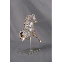 Cheval au trot - Sculpture en bronze contemporaine - Cheval en mouvement - Laurence Viarnaud - Vue de dos